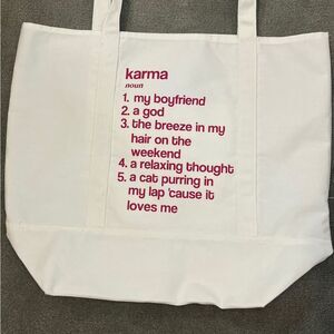 Swiftie Tote Bag - Midnights Karma Lyrics - Hand Sewn Heavy Canvas